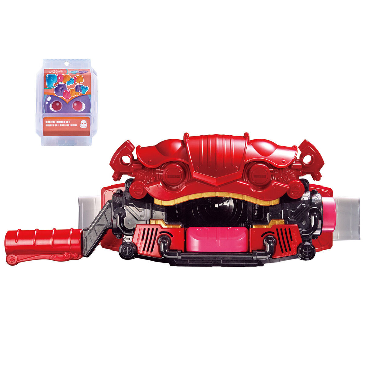 DX Henshin Belt Gavv in vibrant colors showcases iconic transformation action with lights and sounds from Kamen Rider Gavv.